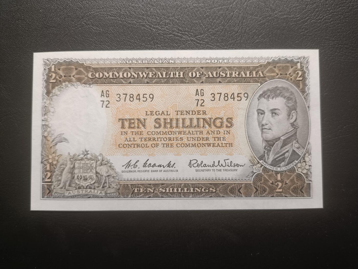 2025十一月第三期，总201期 澳大利亚1939版10先令AUNC，探险家佛林德斯和老国会大楼