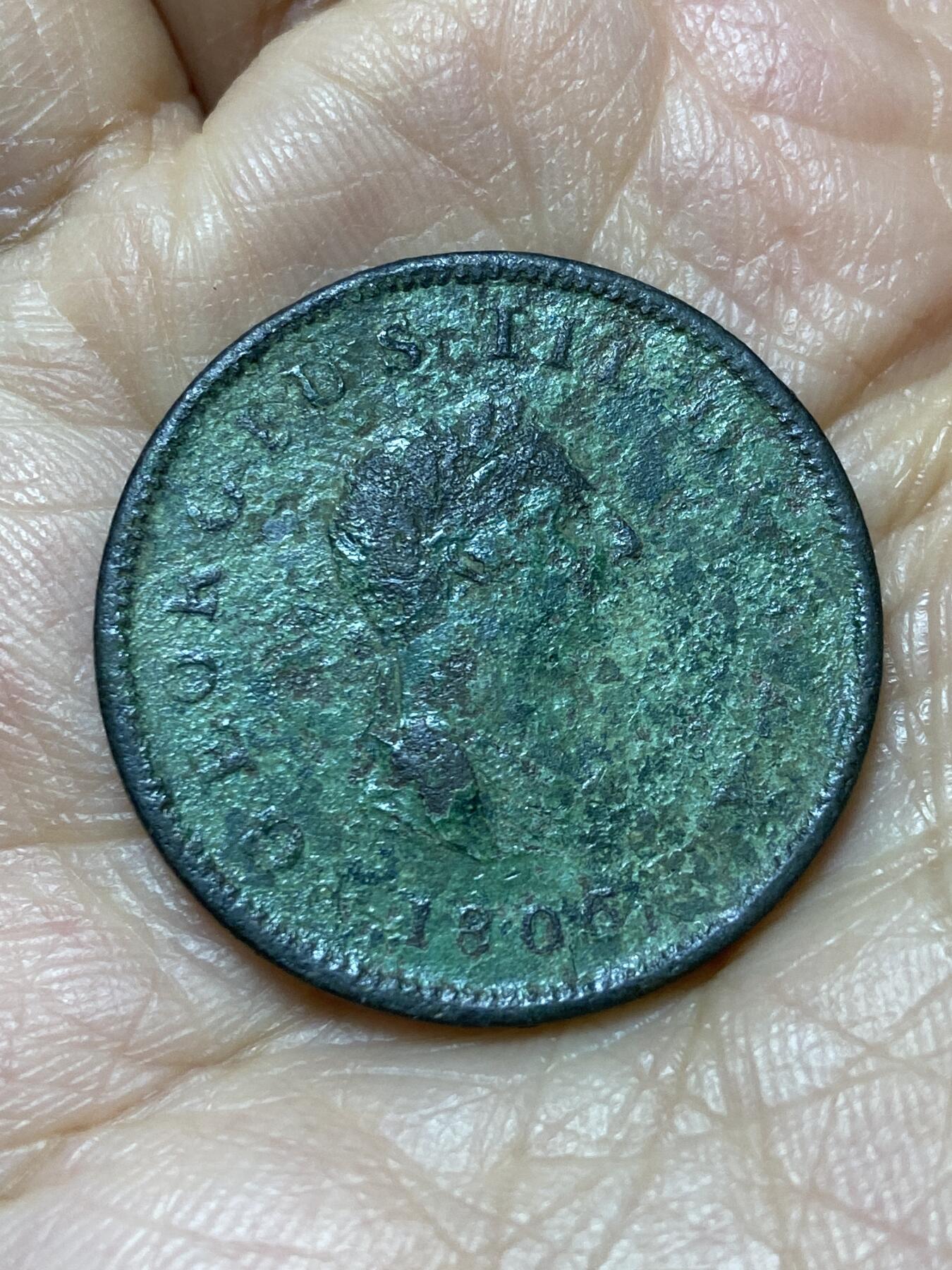 2025年第一百二十六场(总第一百五十二场）外国好品散币(免佣金) 英国🇬🇧1806年半便士(乔治三世时期)