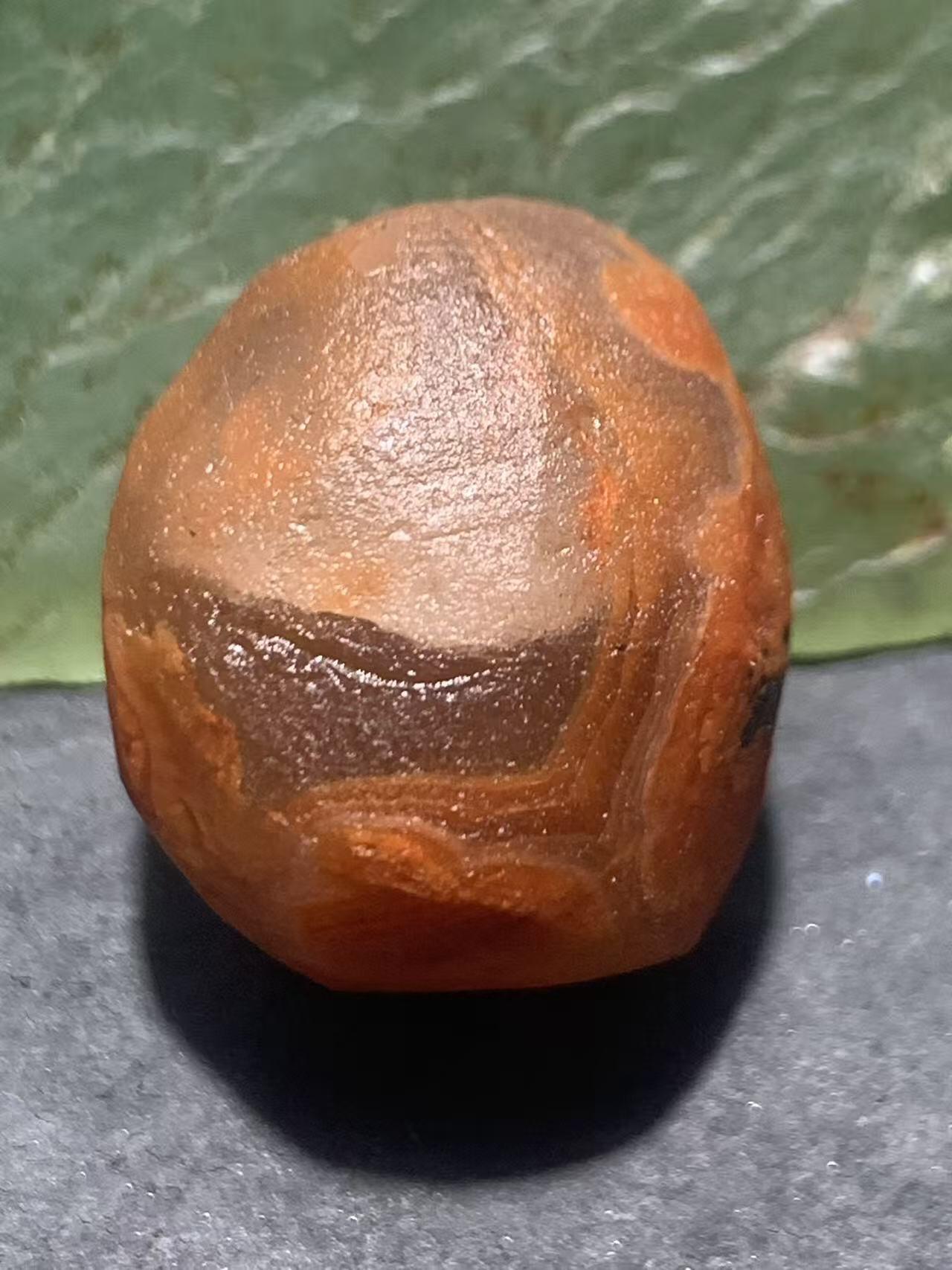 精美柿子红荔枝冻南红玛瑙明料原石一颗