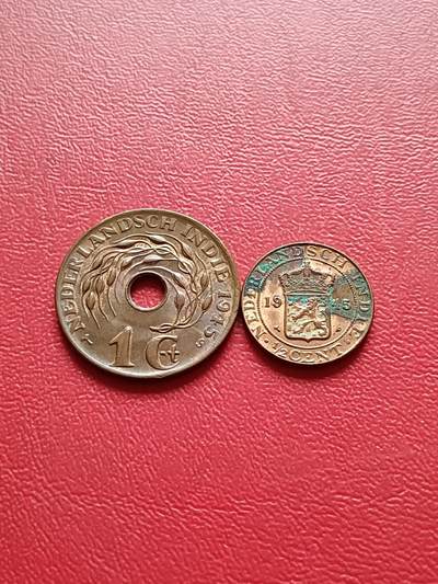 【云涧收藏】第七十八场 - 荷属东印度1945年1/2分、1分2枚