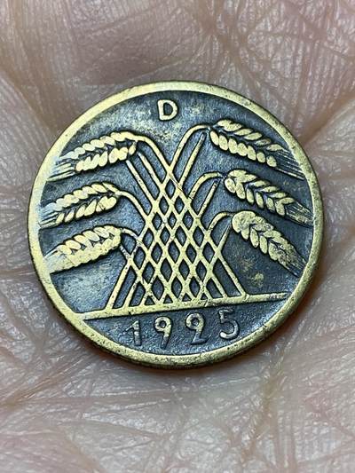2025年第一百二十六场(总第一百五十二场）外国好品散币(免佣金) - 德意志魏玛共和国1925年10芬尼(D标，慕尼黑造)