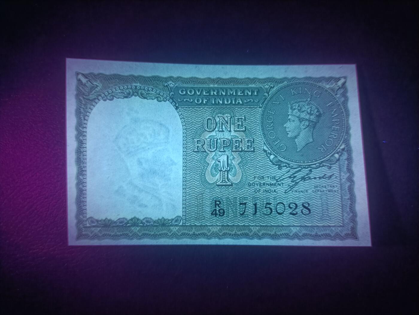 2025十一月第三期，总201期 英属印度1940年1卢比UNC，乔治六世国王和多文字面值