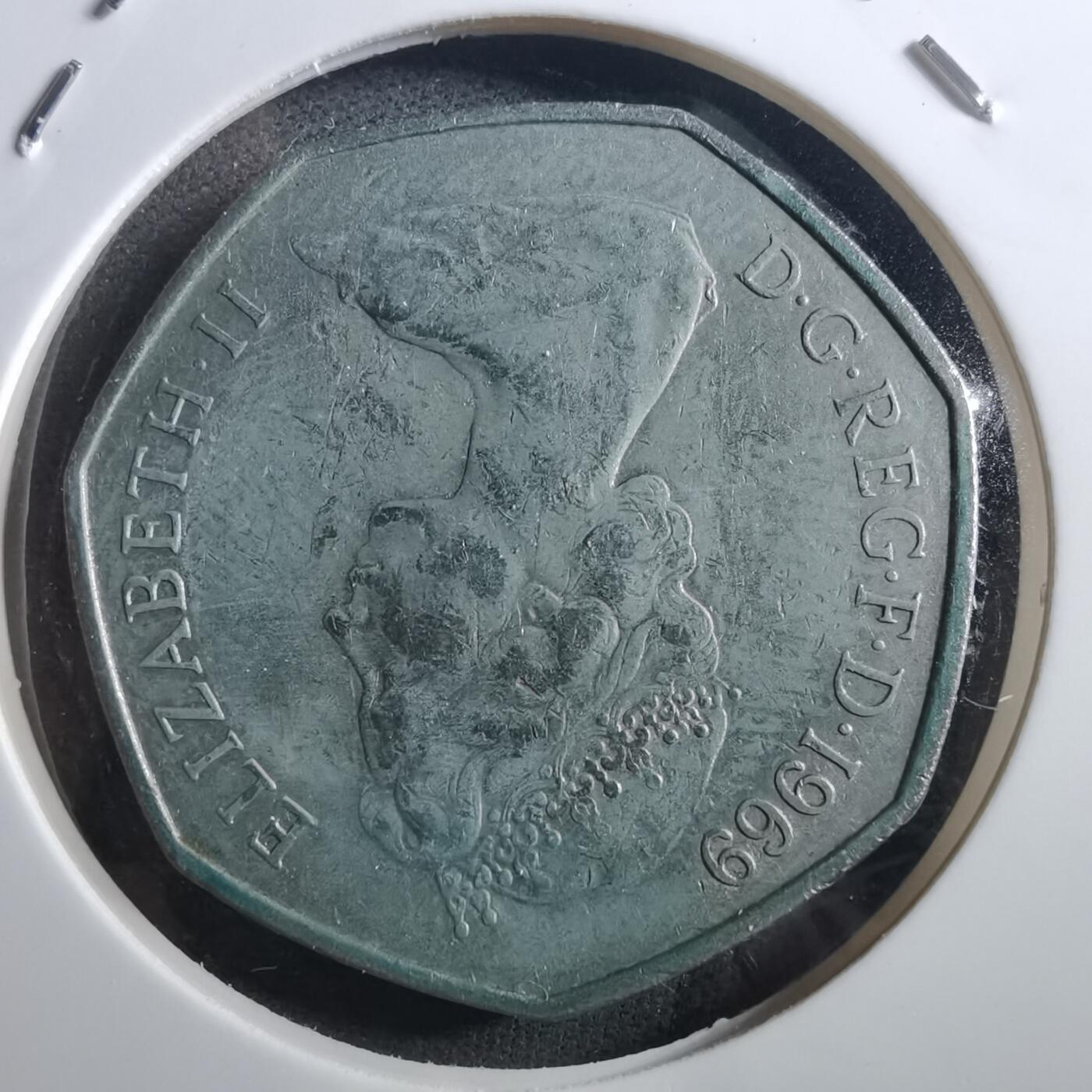 沼泽如烟--第897场 英国1969年50便士