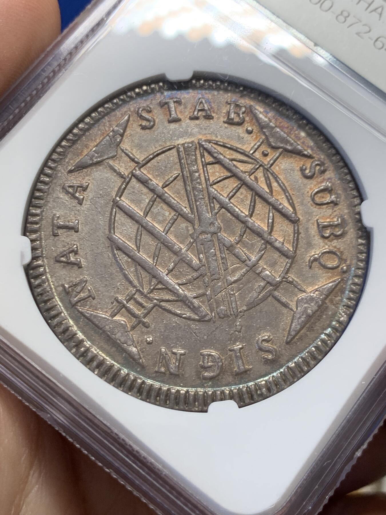 《竞宝斋》第436场 周日，周一2场连拍 （全场包邮） NGC MS63 葡属巴西 1815年B版960R大银币 包浆特别漂亮 打的也很正 光泽度很不错