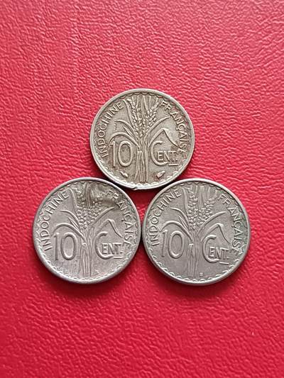 【云涧收藏】第七十八场 - 法属印支1939/41年10分3枚