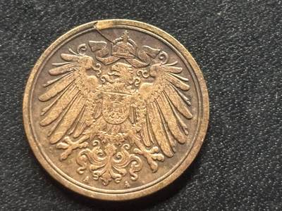 邮泉阁限时拍卖第三十五场 德国硬币专场（硬币在国外。请付邮费6元。） 德意志帝国1898年1芬尼A版