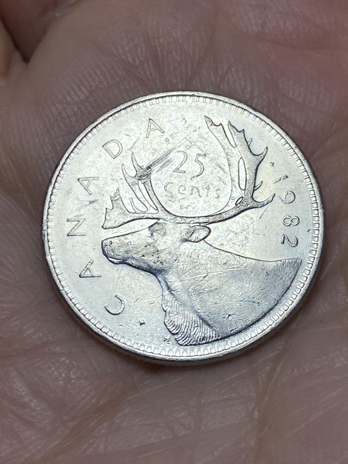 2025年第一百二十六场(总第一百五十二场）外国好品散币(免佣金) 加拿大🇨🇦1982年25分