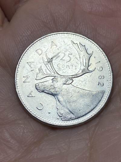 2025年第一百二十六场(总第一百五十二场）外国好品散币(免佣金) - 加拿大🇨🇦1982年25分