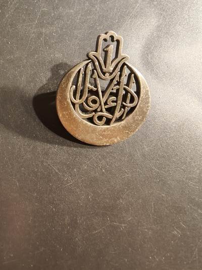 老王徽章第162期 -  法国陆军第1阿尔及利亚步兵团证章         该团于1856年成立，由两个阿尔及尔营组成。  在1994年，第1阿尔及利亚步兵团被重组为第1步兵团（1er RTir）。  该团是法国陆军非洲军团的传统继承者，其成员被称为“Tirailleurs”（意为“步枪手”）