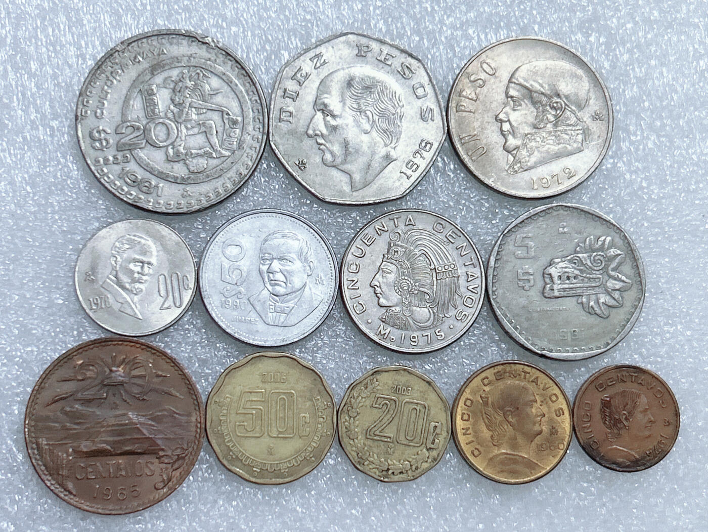 第一海外回流一元起拍收藏 散集专场  第264期 墨西哥硬币 12枚 无重复