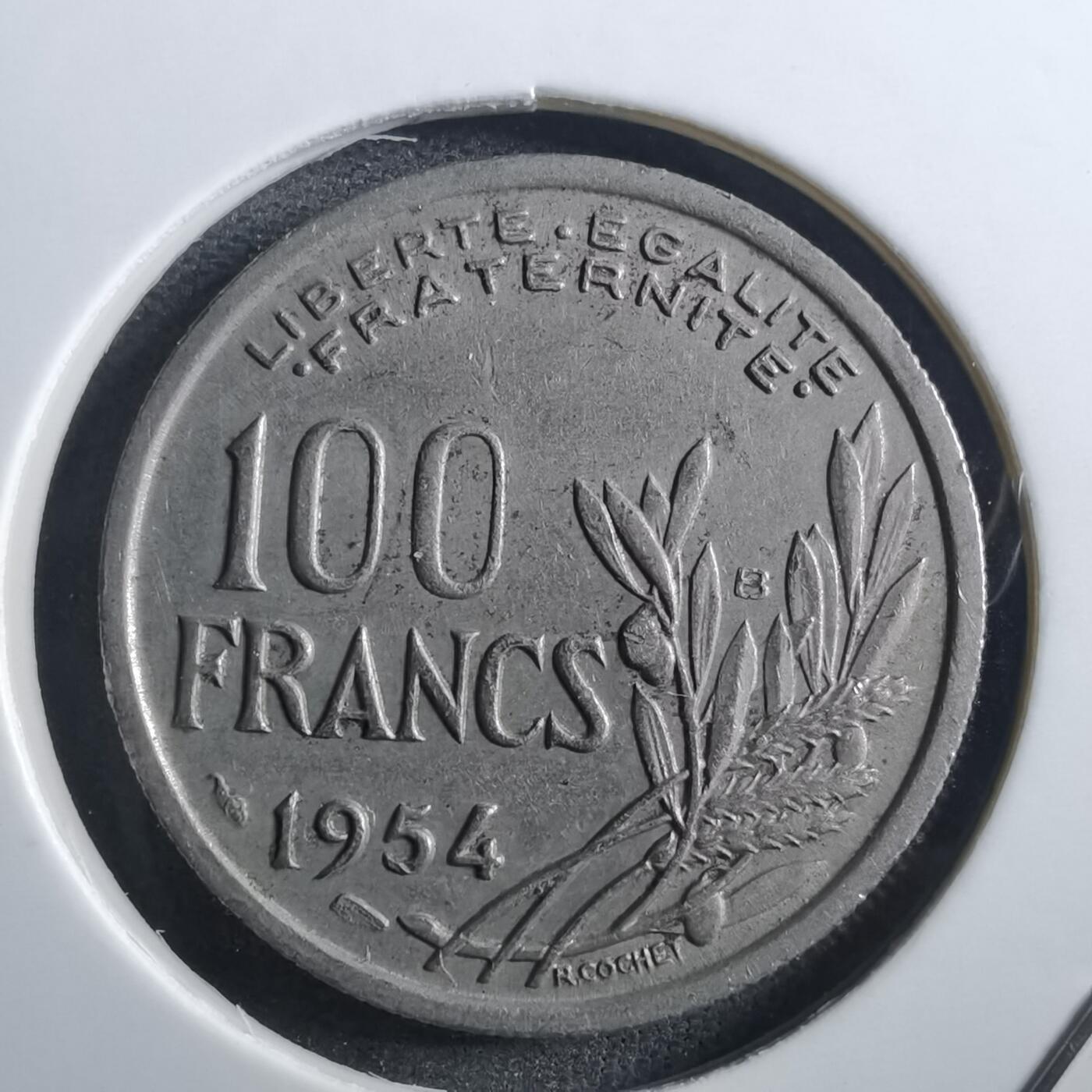 沼泽如烟--第897场 法国1954年100法郎