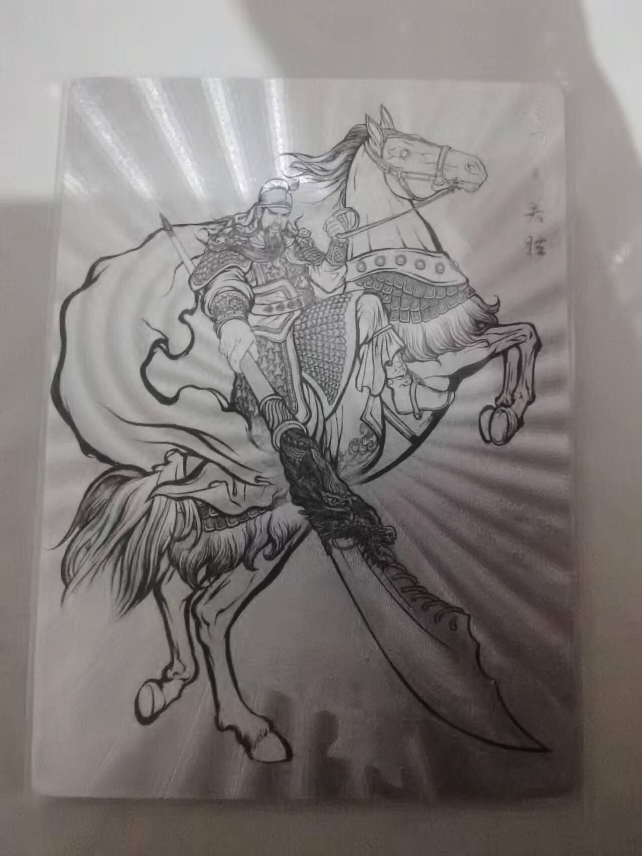 光影卡牌第25期，各家亲签，各家套卡，持续收拍品 张建东水浒，线稿粗闪关胜，限编046/099