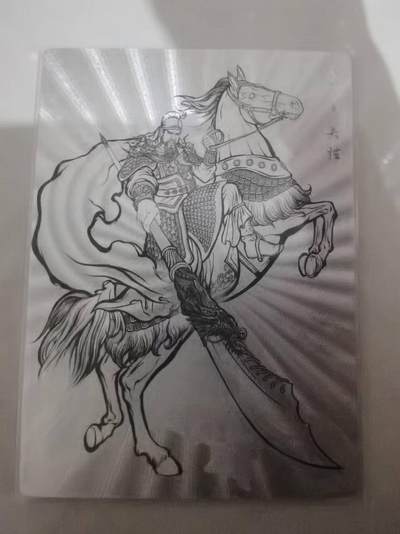 光影卡牌第25期，各家亲签，各家套卡，持续收拍品 - 张建东水浒，线稿粗闪关胜，限编046/099