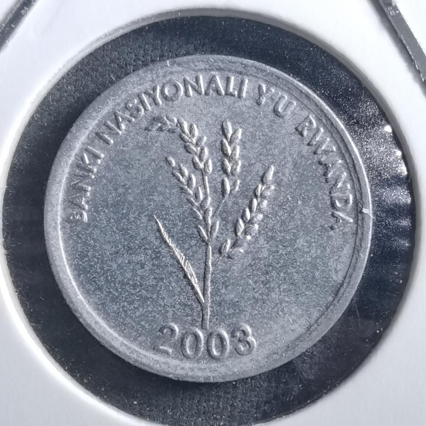 沼泽如烟--第898场 卢旺达2003年1法郎