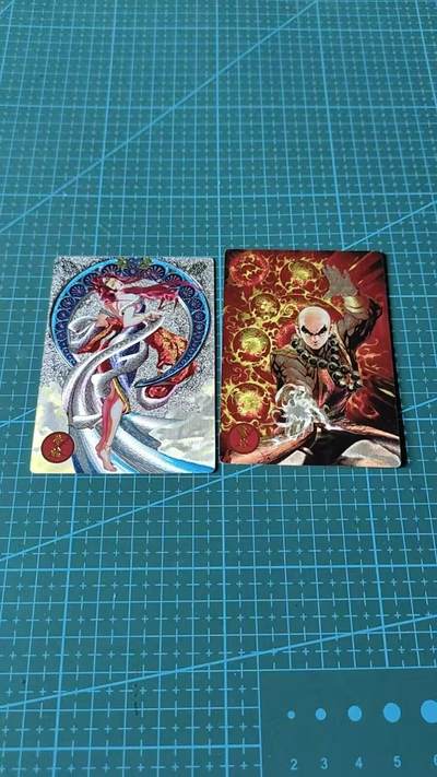 龙虎卡牌第六三场 （无佣金，周六结拍，欢迎送拍） - 粗闪2张 奇点卡牌 盲包卡 天龙虚竹和梦姑