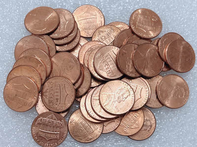 第一海外回流一元起拍收藏 散集专场  第264期 - 美国盾牌1分硬币 50枚 带光品