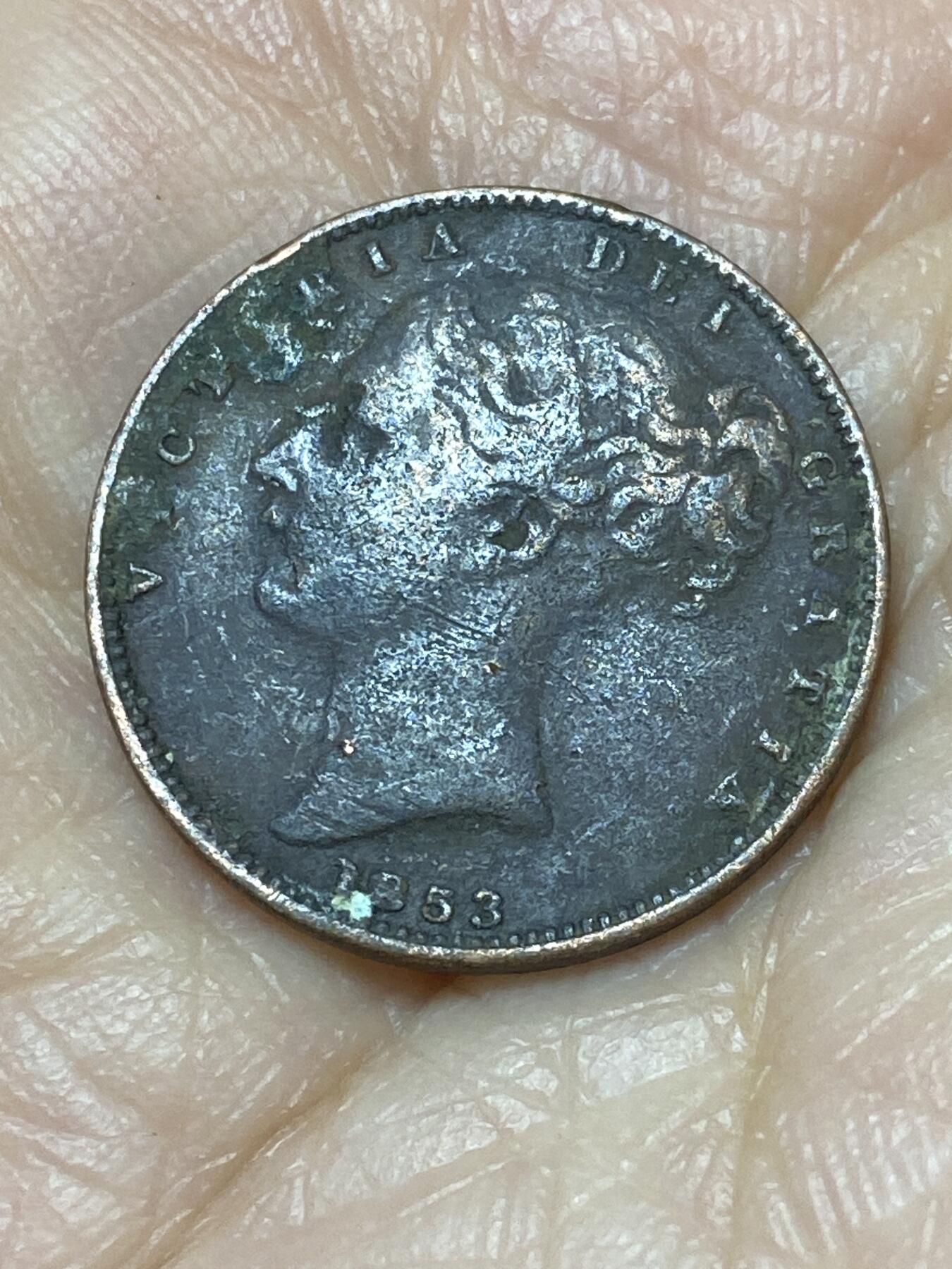 2025年第一百二十六场(总第一百五十二场）外国好品散币(免佣金) 英国🇬🇧1853年1法新(维多利亚女王青年时期)