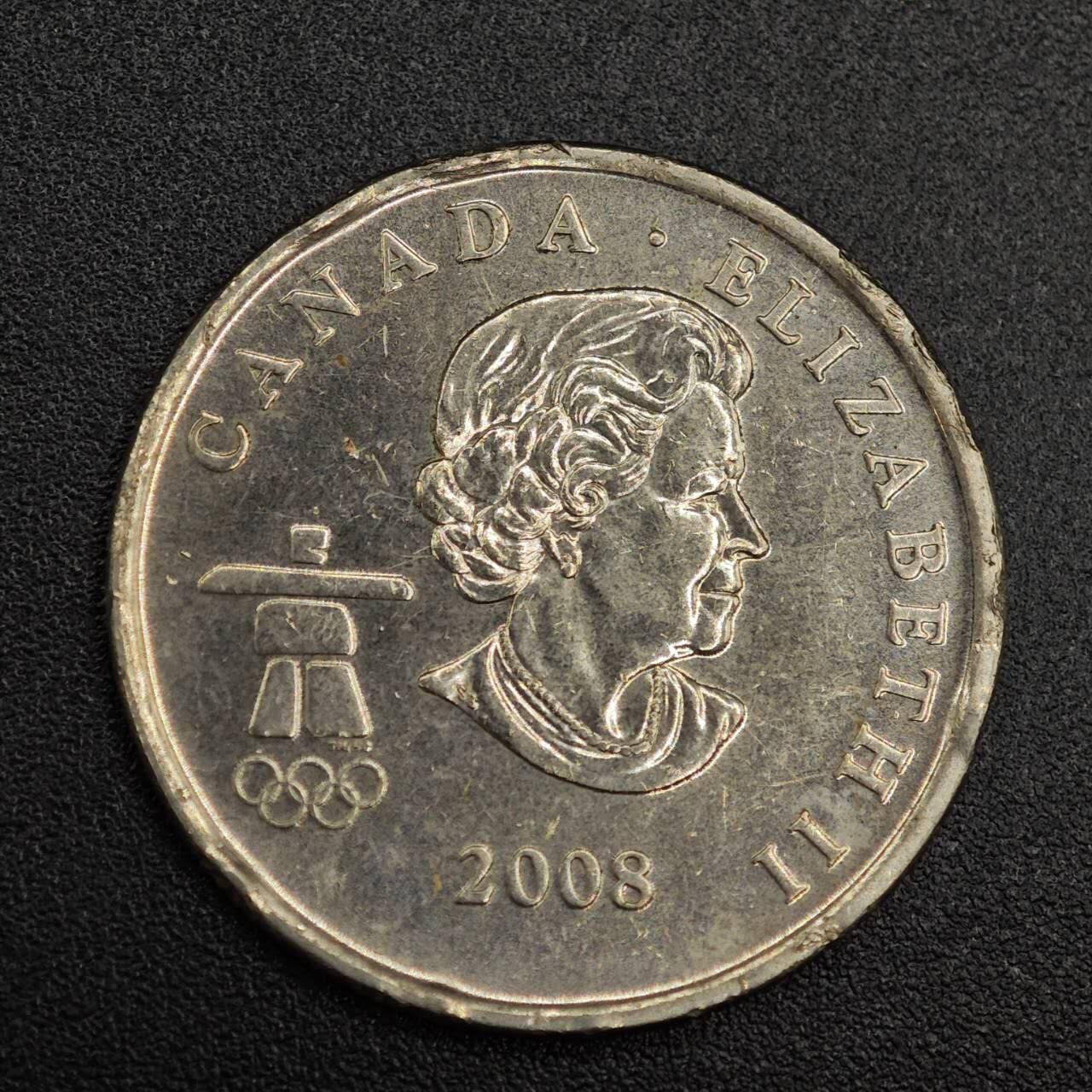 【淘币小摊】实时拍第七百九十三拍   散币场   满百包邮可预留二周 每周一统一发货   加拿大2008年25分纪念币