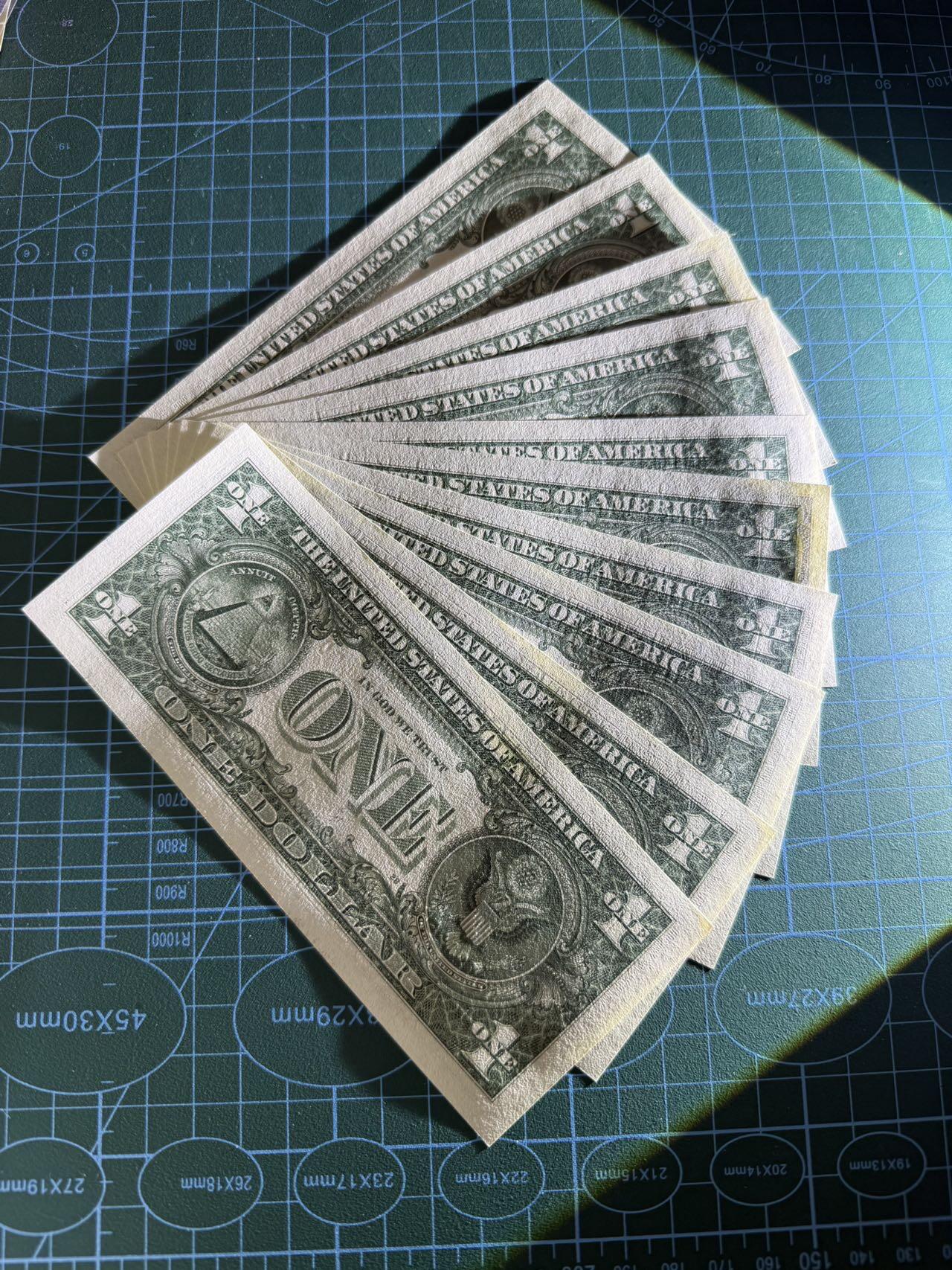 【炜奕收藏】，第五十期  2021年美国1美元补号标十，UNC品相