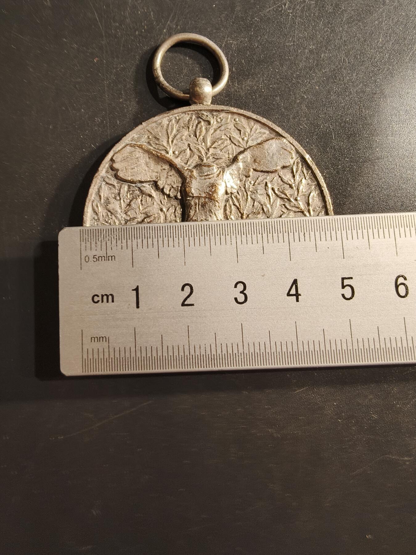 老王徽章第162期  法国施华蔻俱乐部银级奖章     正面为胜利女神形象    直径50mm.    重量60.6g