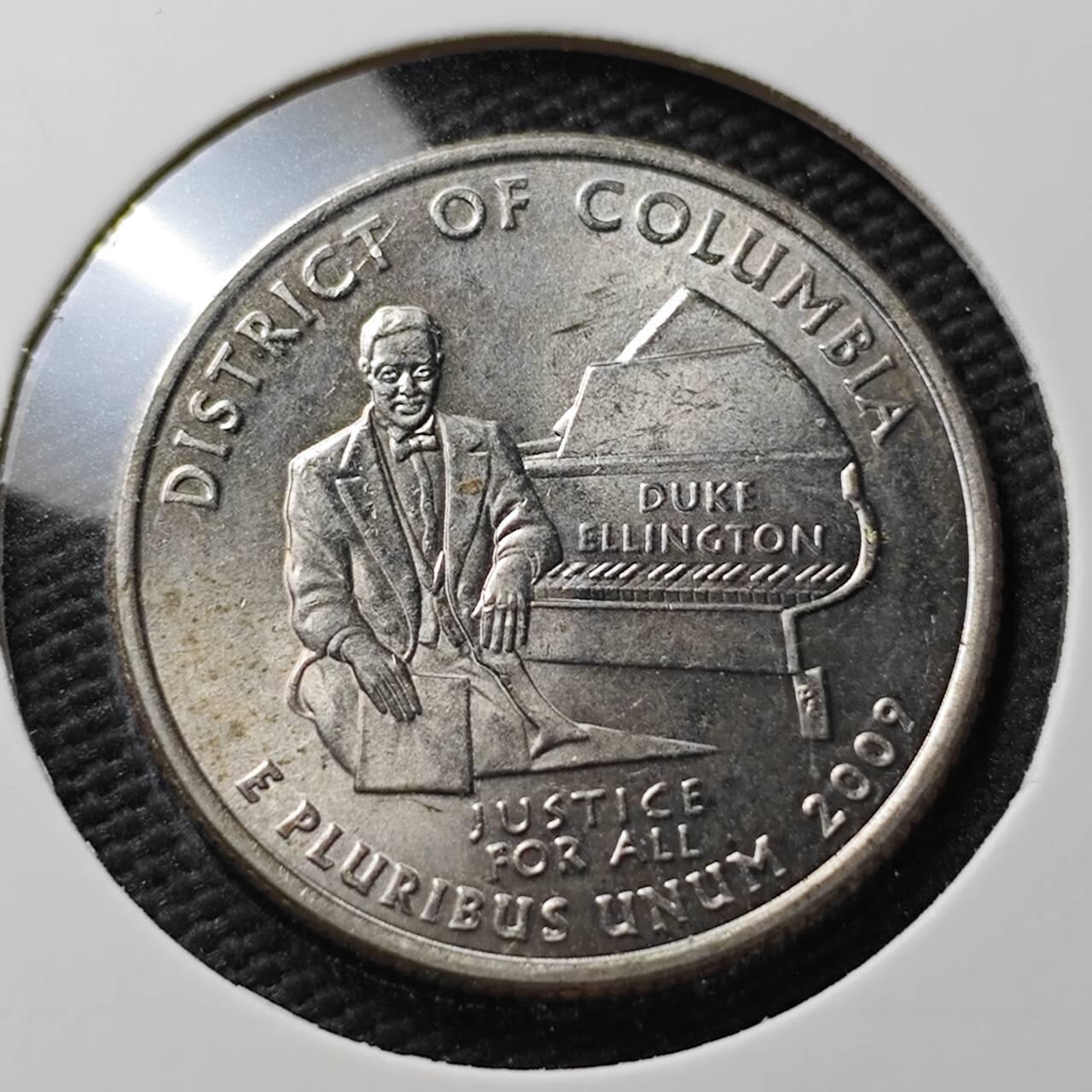 KK钱币收藏小铺  第367场  2月预留时间 周末发货  2009美国25分纪念币 好品