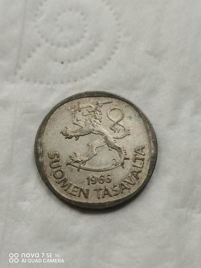 银币 - 66年芬兰持剑雄狮1马克银币