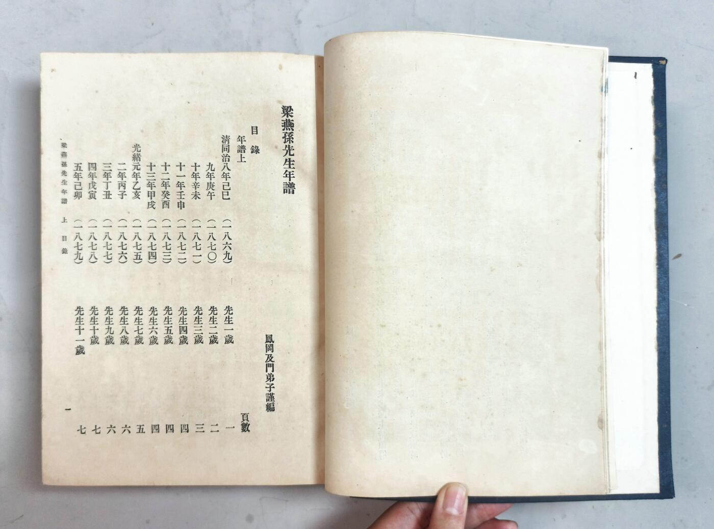 2025年吉藏纸杂文献秋季专场拍卖会 民国二十二年（1933年）《三水梁燕孙（梁士诒）先生年谱》精装一后册。 19×25.5×7.9cm