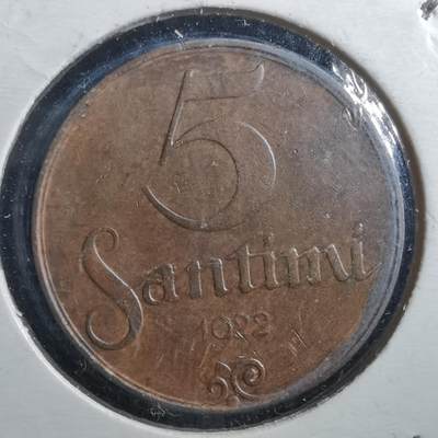 沼泽如烟--第898场 - 拉脱维亚1922年五分