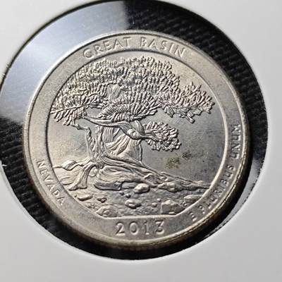 KK钱币收藏小铺  第367场  2月预留时间 周末发货 -  2013美国25分 好品