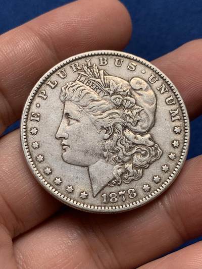 《竞宝斋》第436场 周日，周一2场连拍 （全场包邮） - 美国1878年摩根一美元银币，首年版