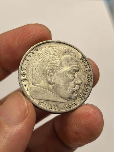 博洋堂世界钱币拍卖第146期（全场包邮） - 德国普鲁士1936年兴登堡A版5马克银币