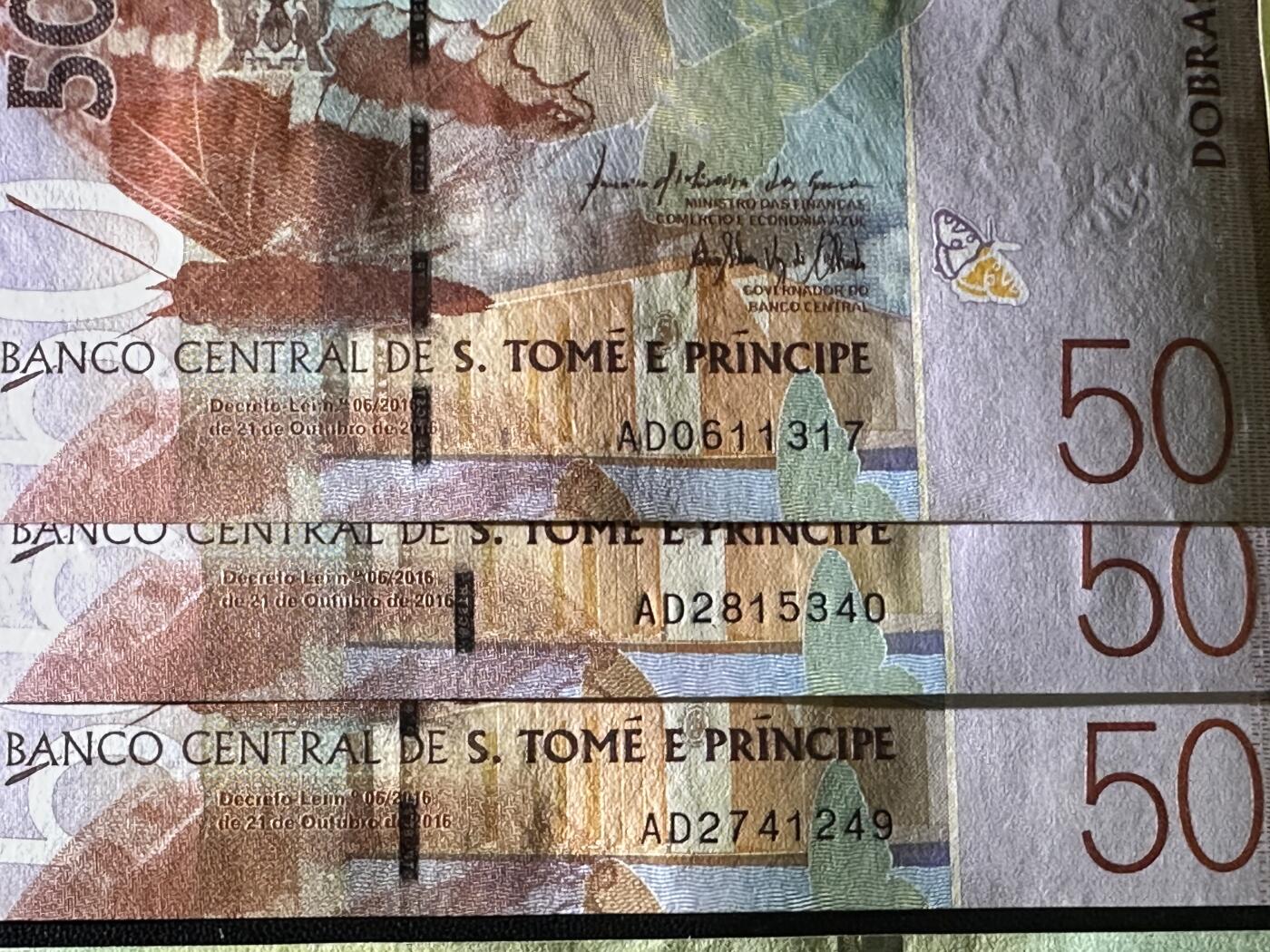 《外钞收藏家》第五百八十三期（精选场）（本期拍品丰富）（本平台长期征集拍品、欢迎藏友们联系合作） 莫桑比克20、50、100六张一起全新+圣多美和普林西比3张全新有潮+孟加拉200三张全新+埃塞俄比亚3张UNC-