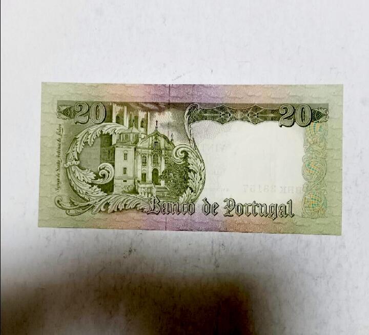 葡萄牙1964年20埃斯库多靓品纸币