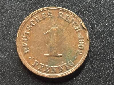 邮泉阁限时拍卖第三十五场 德国硬币专场（硬币在国外。请付邮费6元。） - 德意志帝国1902年1芬尼A版