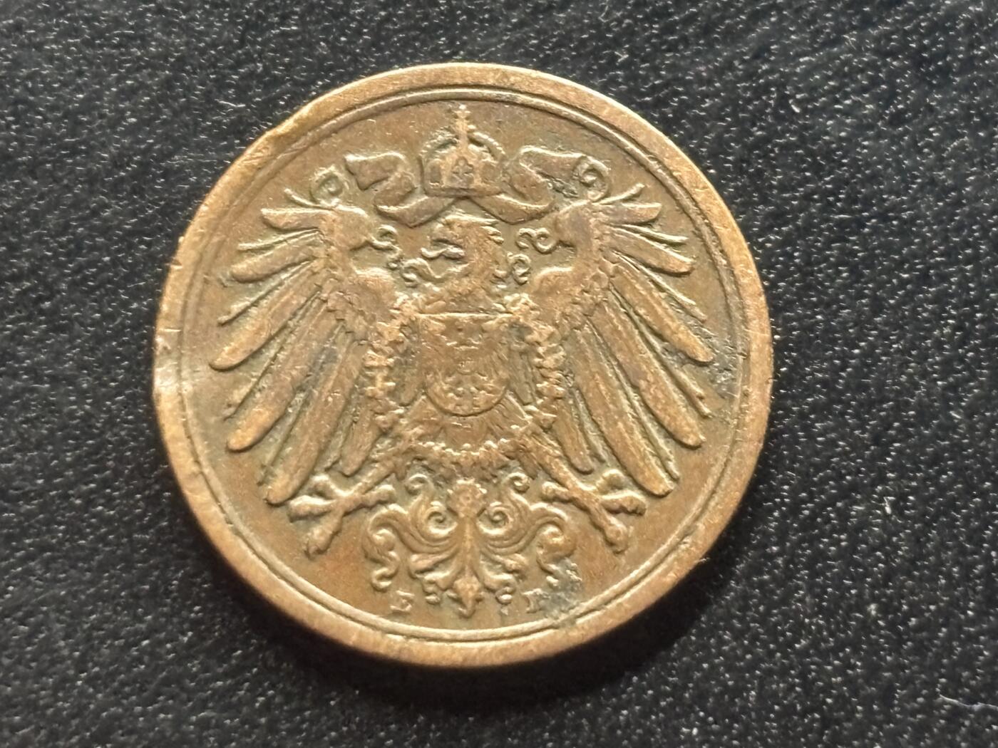 邮泉阁限时拍卖第三十五场 德国硬币专场（硬币在国外。请付邮费6元。） 德意志帝国1913年1芬尼E版