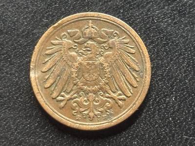 邮泉阁限时拍卖第三十五场 德国硬币专场（硬币在国外。请付邮费6元。） 德意志帝国1913年1芬尼E版