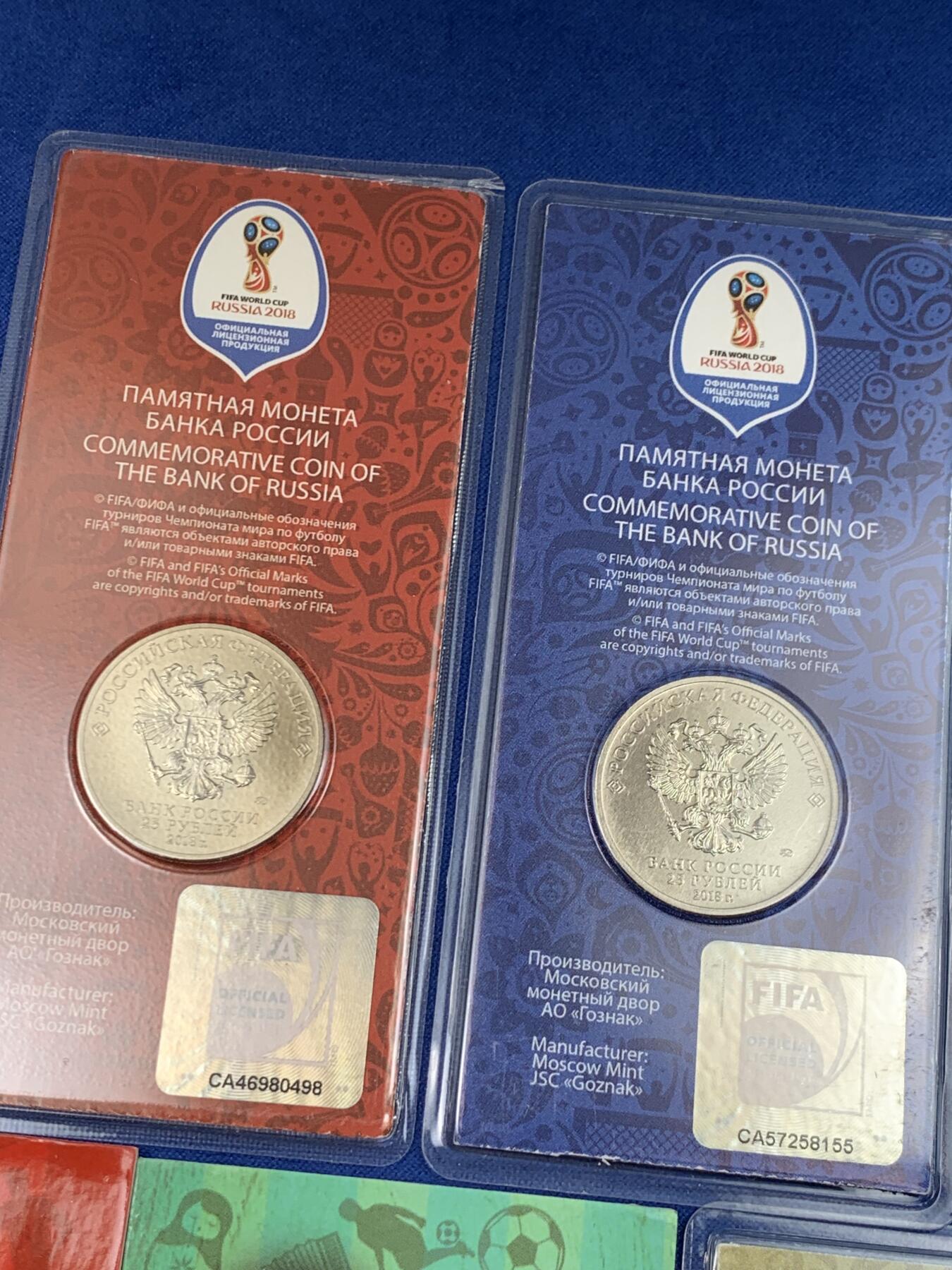 《竞宝斋》第436场 周日，周一2场连拍 （全场包邮） 五枚一组 2018年俄罗斯卡装纪念币