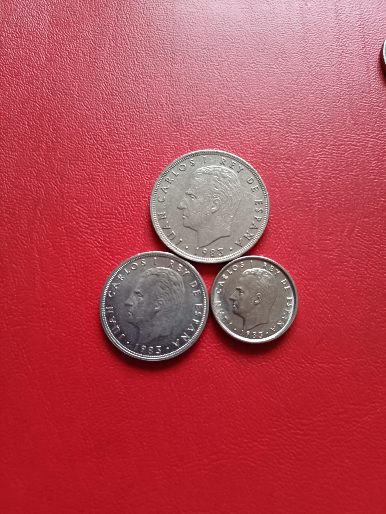 【云涧收藏】第七十八场 西班牙1983年5、10、25比塞塔3枚