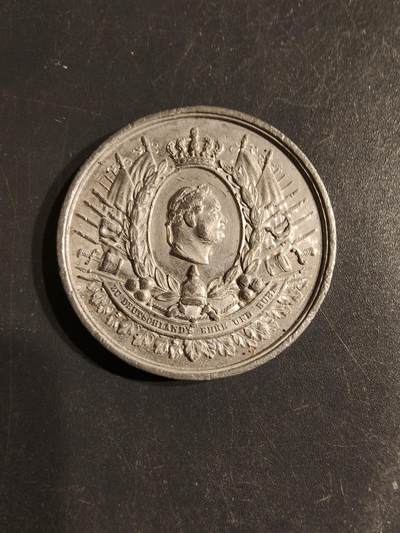 老王徽章第162期 - 德国普法战争1870年 沃尔特战役胜利纪念章     直径39mm.    重量24.5g