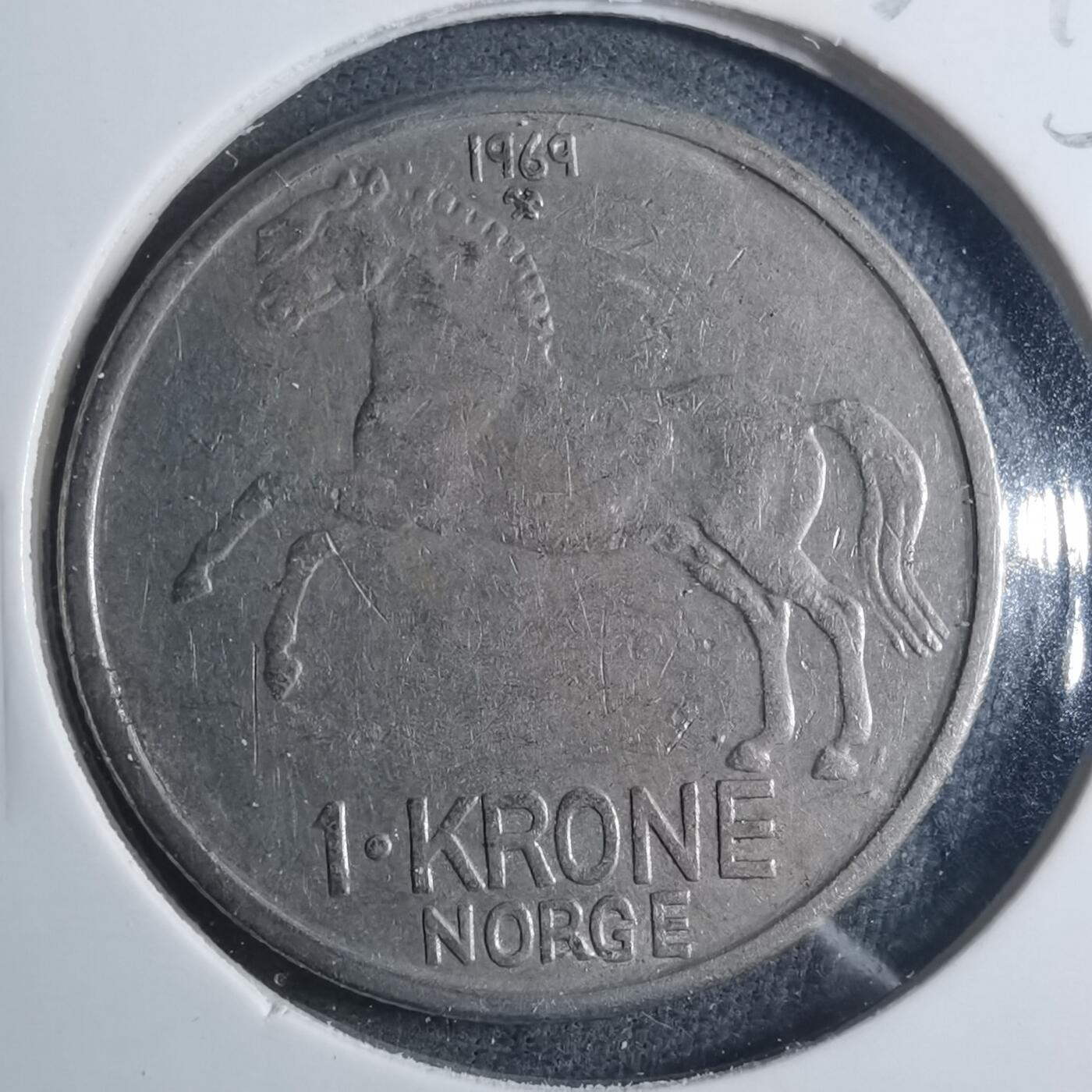 沼泽如烟--第896场 挪威1969年1克朗