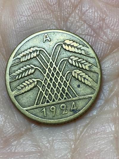 2025年第一百二十六场(总第一百五十二场）外国好品散币(免佣金) - 德意志魏玛共和国1924年10芬尼(地产抵押马克，A标柏林造，仅发行3年)