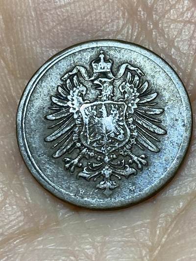 2025年第一百二十六场(总第一百五十二场）外国好品散币(免佣金) - 稀少厂标币不平–德意志帝国1876年1芬尼(威廉一世时期，H标达姆施塔特造)