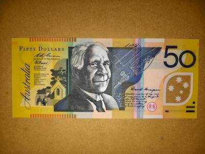 【礼羽收藏】🌏世界钱币拍卖第111期 - 澳大利亚1995年50元塑料钞 首发年份 无47 全新UNC 