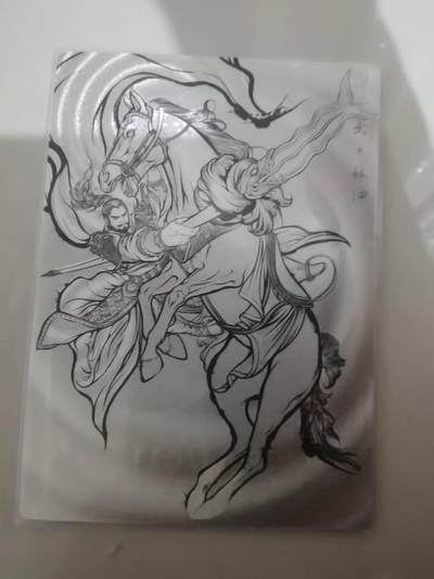 光影卡牌第25期，各家亲签，各家套卡，持续收拍品 - 张建东水浒，线稿粗闪林冲，限编041/099