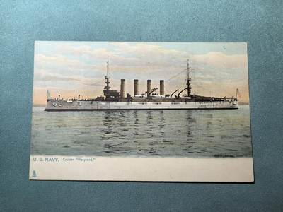 盛世勋华——号角文化勋章邮票专场拍卖第287期 - 美国二战时期军舰专题明信片 马里兰号巡洋舰