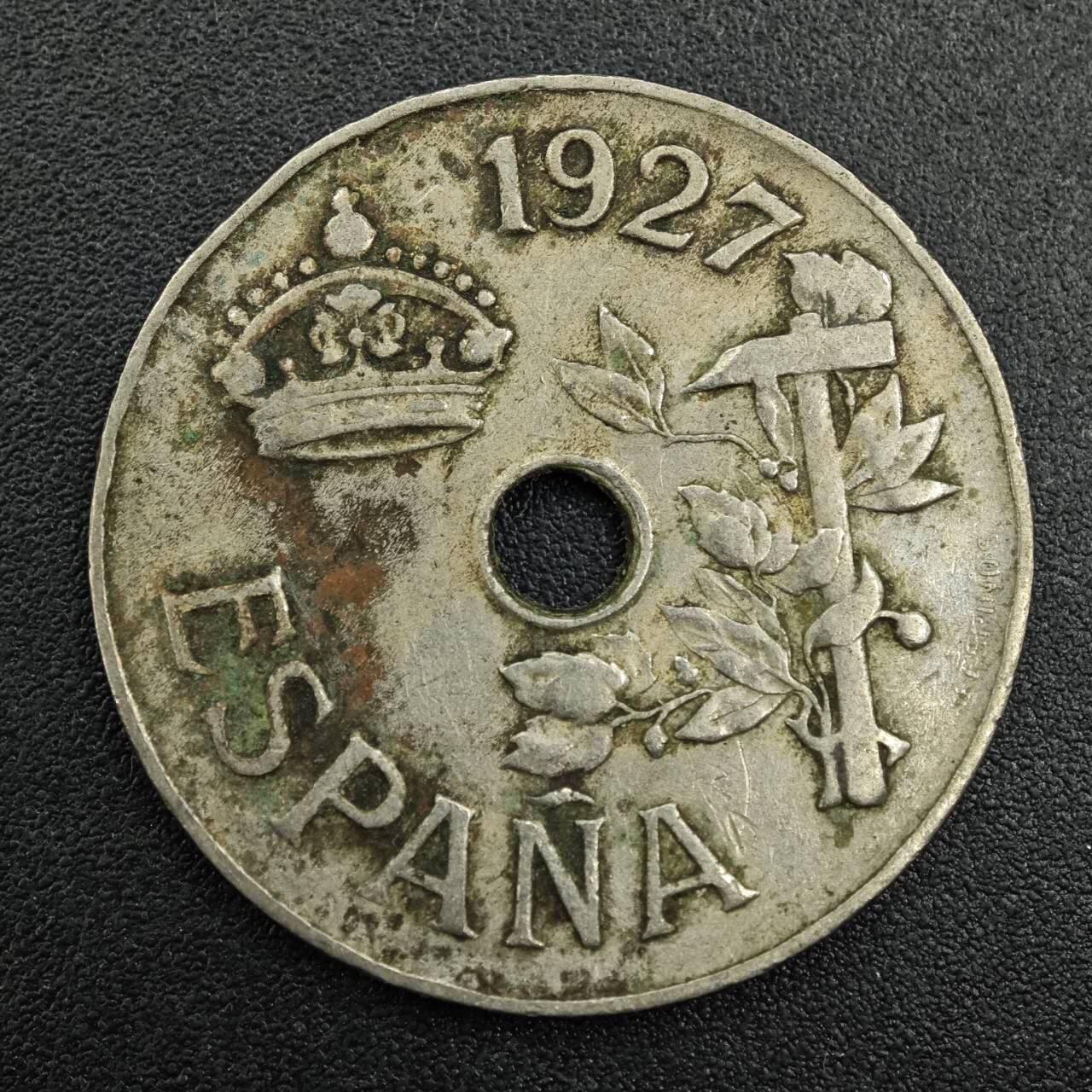 【淘币小摊】实时拍第七百九十三拍   散币场   满百包邮可预留二周 每周一统一发货   西班牙1927年25分纪念币