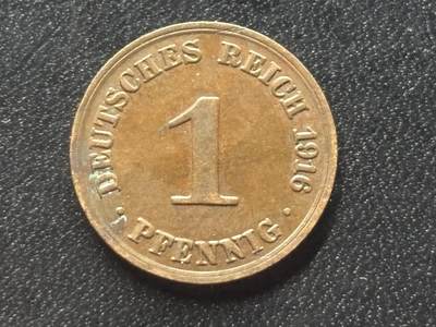 邮泉阁限时拍卖第三十五场 德国硬币专场（硬币在国外。请付邮费6元。） - 德意志帝国1916年1芬尼A版