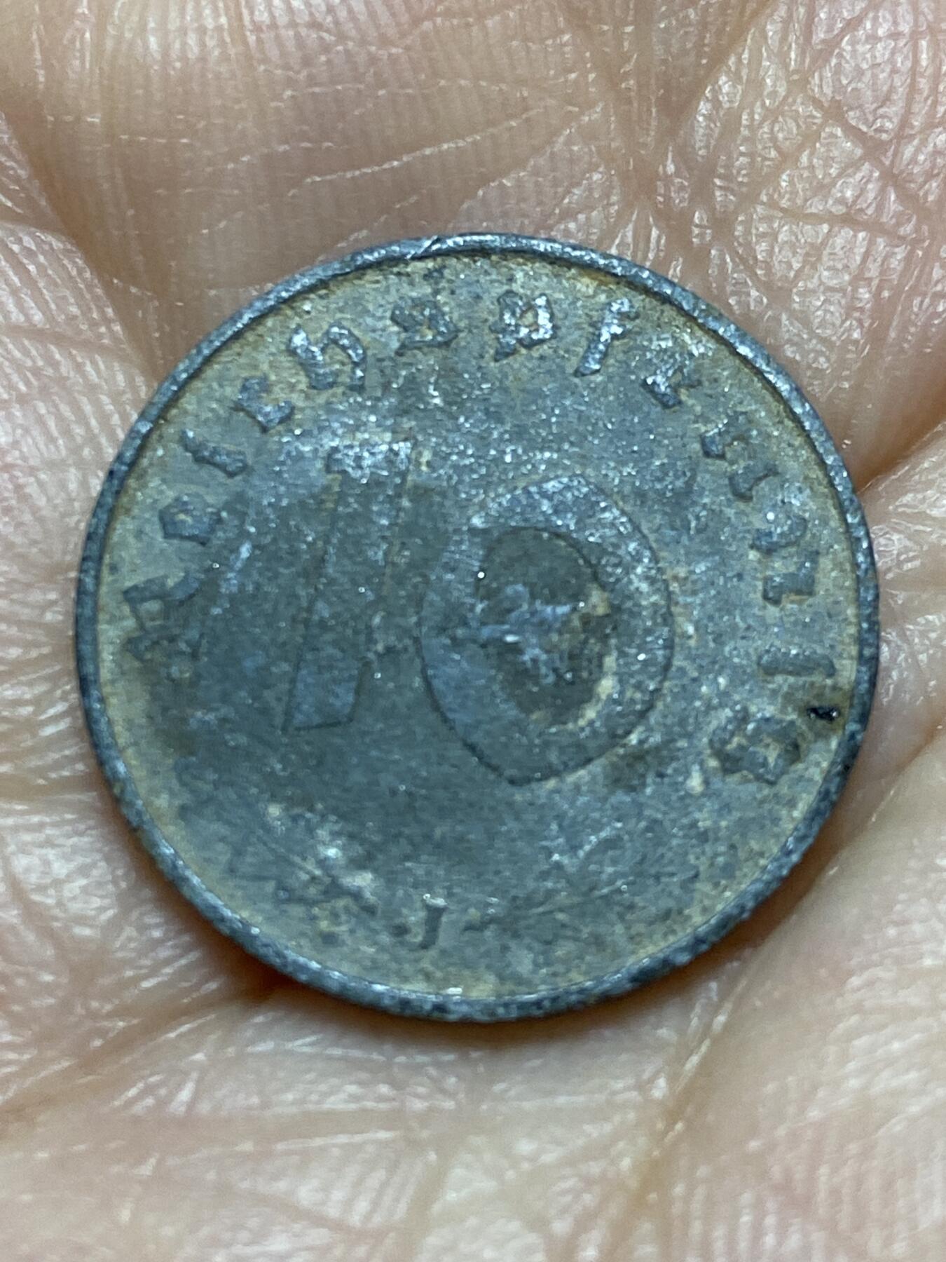 2025年第一百二十六场(总第一百五十二场）外国好品散币(免佣金) 德意志第三帝国1941年10芬尼(J标，汉堡造)