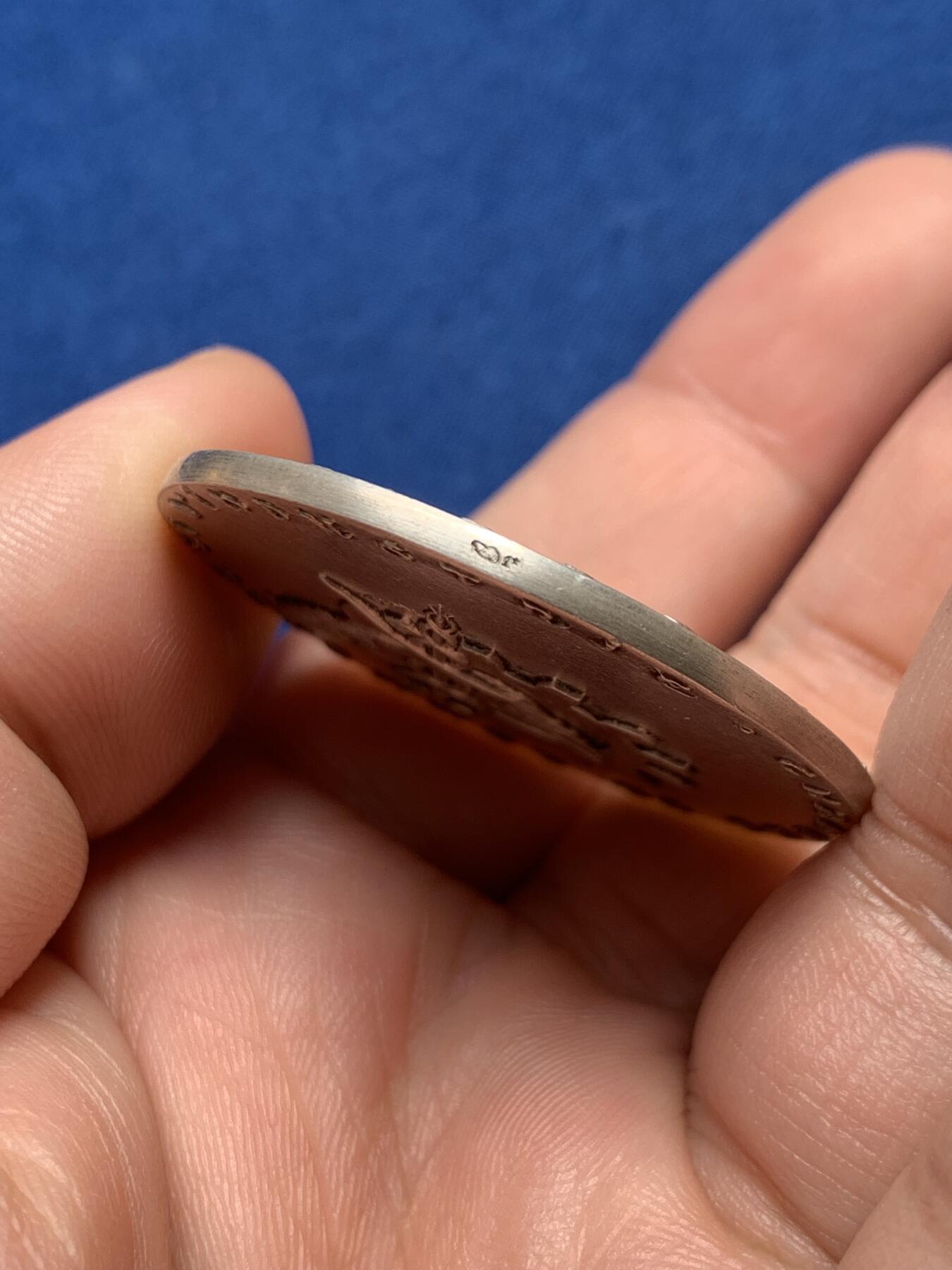 《竞宝斋》第436场 周日，周一2场连拍 （全场包邮） 法国工业商会银质奖章 直径40.5毫米 重量34.65克 925成色 边铭：丰饶角1* UNC好品相