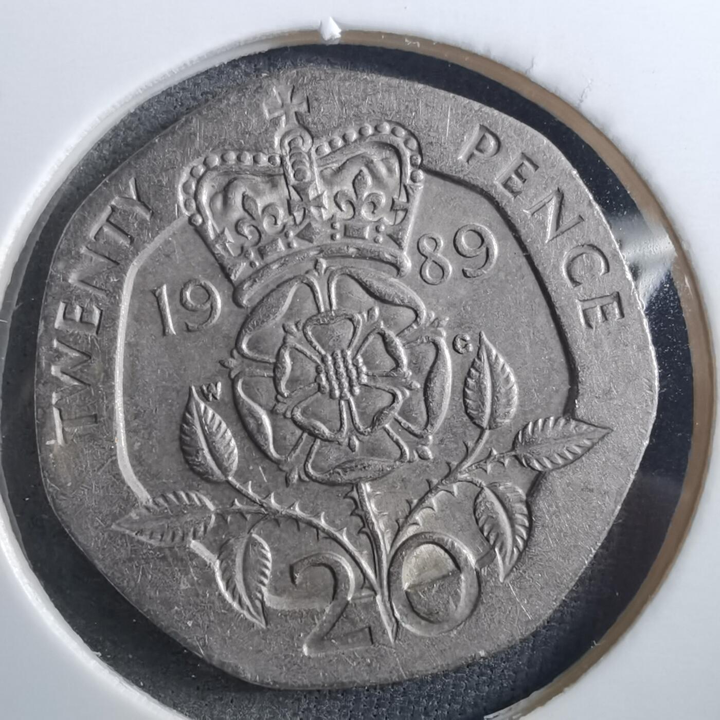 沼泽如烟--第897场 英国1989年20便士